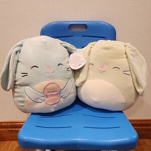 Squishmallows Bunny Plush Set - Blue and green